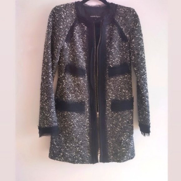 Nanette Laporte Speckled Tweed Lace Coat 4